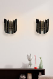 Opviq Tulip Sconce Lámpara de Pared Negra (2 Piezas)